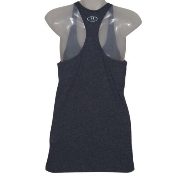 Underarmour Heat Gear Never Back Down Gray Racerback Tank Top - Picture 4 of 7